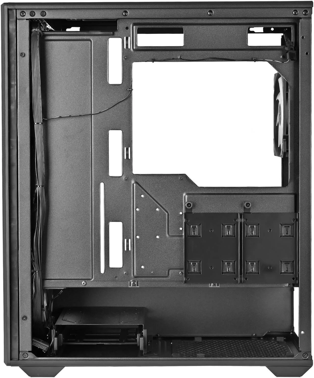 کیس کامپیوتر مید تاور ATX سیلورستون FARA 515XR، دارای 4 فن 120 میلی‌متری رنگین‌کمانی از پیش نصب‌شده، پشتیبانی از رادیاتور تا 360 میلی‌متر، 7 اسلات توسعه، جنس بدنه فولاد/پلاستیک/شیشه حرارت‌دیده، مشکی | SST-FA515XR-BG