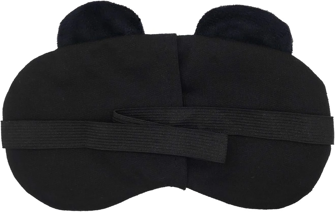 ماسک خواب چشم طرح پاندا سفید مخملی مناسب بی خوابی، مدیتیشن، پف زیر چشم و سیاهی دور چشم