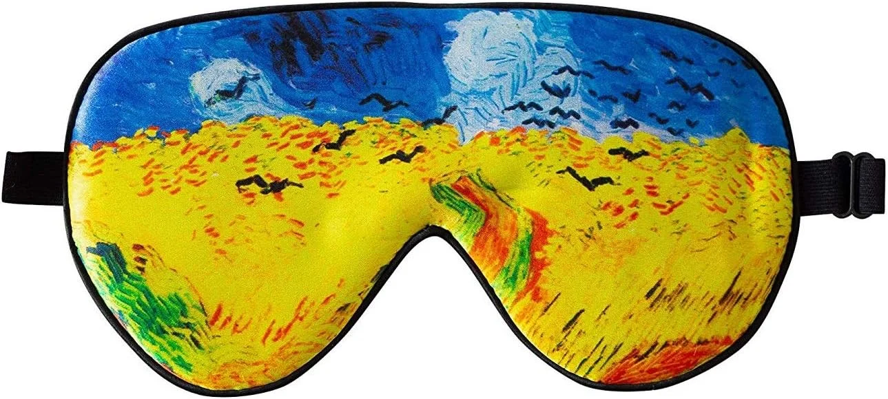 چشم بند خواب ابریشمی، ماسک چشم نرم با بند قابل تنظیم، ماسک چشم خواب عمیق برای خواب شبانه، پوشش چشم برای مسافرت، کار شیفتی و مدیتیشن (پرنده هوایی)