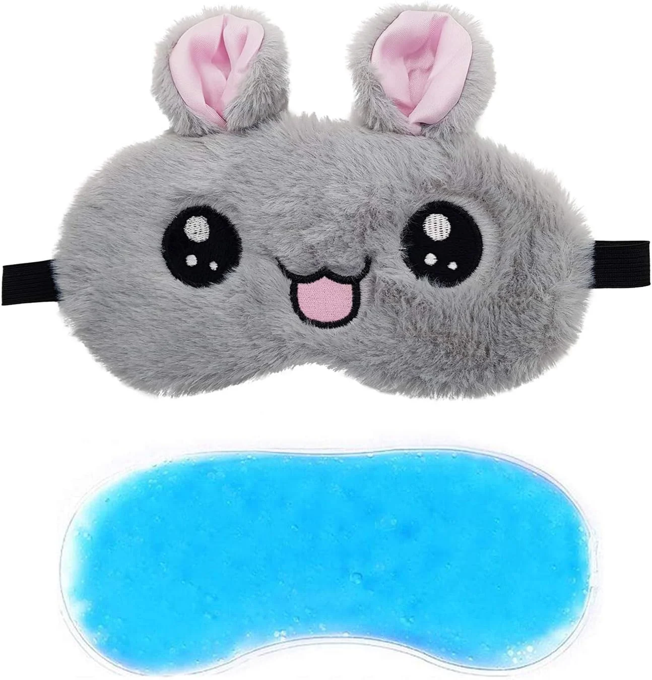 ماسک چشم خواب جِنا™ با طرح گربه خاکستری، مناسب برای بی خوابی، مدیتیشن، پف زیر چشم و سیاهی دور چشم