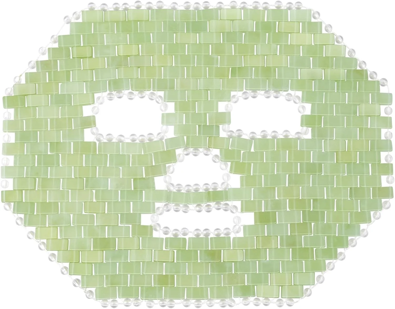 ماسک یشم Gemshan، ماسک خواب یشم سنگی 100% طبیعی، ابزار ماساژ مراقبت از پوست برای پف زیر چشم و سیاهی دور چشم