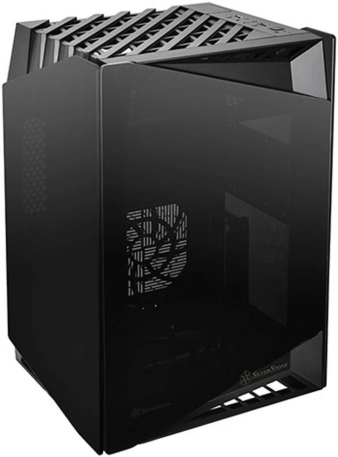 کیس کامپیوتر Mini-ITX سیلوراستون Lucid Mini Tower، عملکرد جریان هوای بالا و بی صدا، 3x شیشه حرارت دیده رنگی، مشکی | SST-LD03B