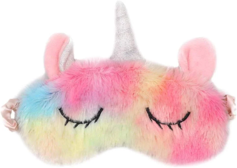 چشم بند خواب ژله ای طرح دار برای بی خوابی، مدیتیشن، پف زیر چشم و سیاهی دور چشم - تک شاخ چند رنگ