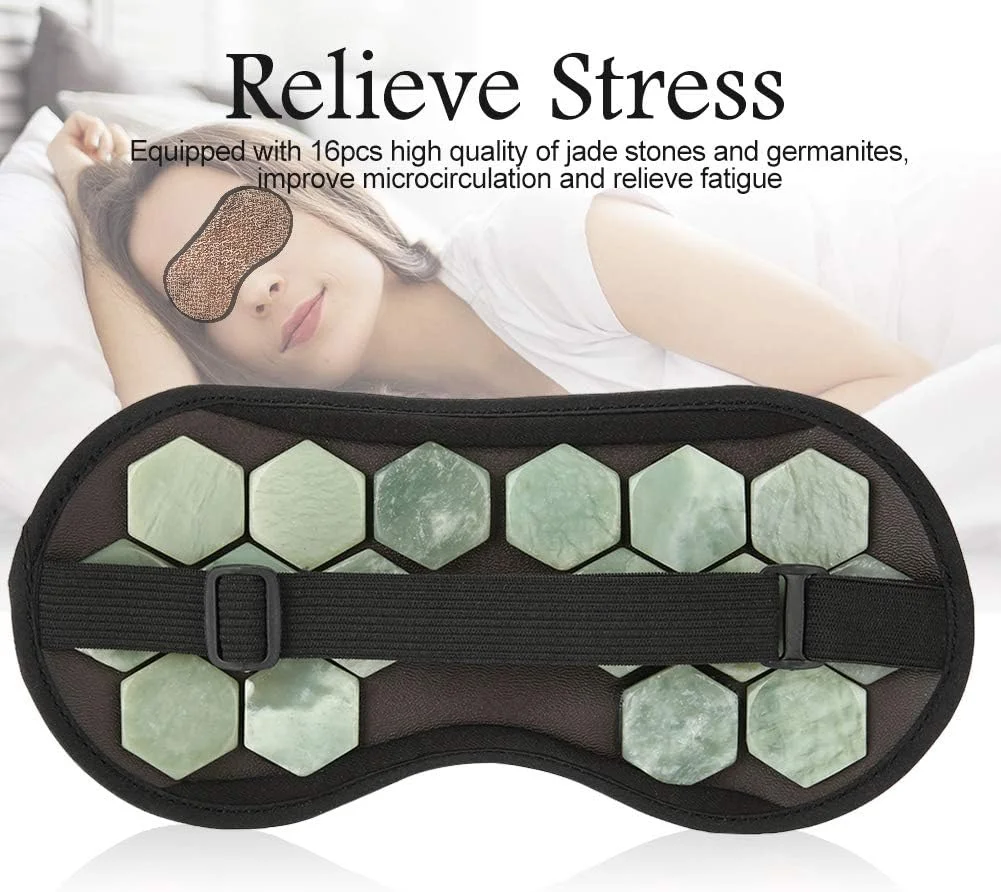 سایه‌بان چشم ANGGREK، ماسک چشم درمانی سنگ یشم طبیعی برای مراقبت از سلامت چشم (یشم)