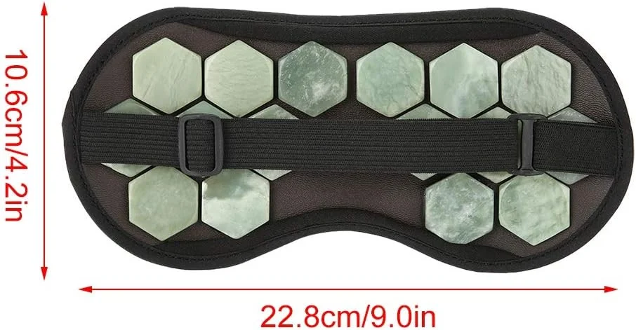 سایه‌بان چشم ANGGREK، ماسک چشم درمانی سنگ یشم طبیعی برای مراقبت از سلامت چشم (یشم)