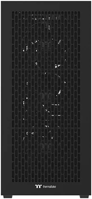 کیس کامپیوتر ترمالتیک AX500 فول تاور، دارای 4 فن 140 میلی‌متری CT140 از پیش نصب شده، پشتیبانی از رادیاتور تا 420 میلی‌متر و 14 فن، فیلترهای گرد و غبار، پنل‌های فولادی و شیشه‌ای حرارت دیده، جنس SPCC، مشکی | CA-11D-00F1WN-00
