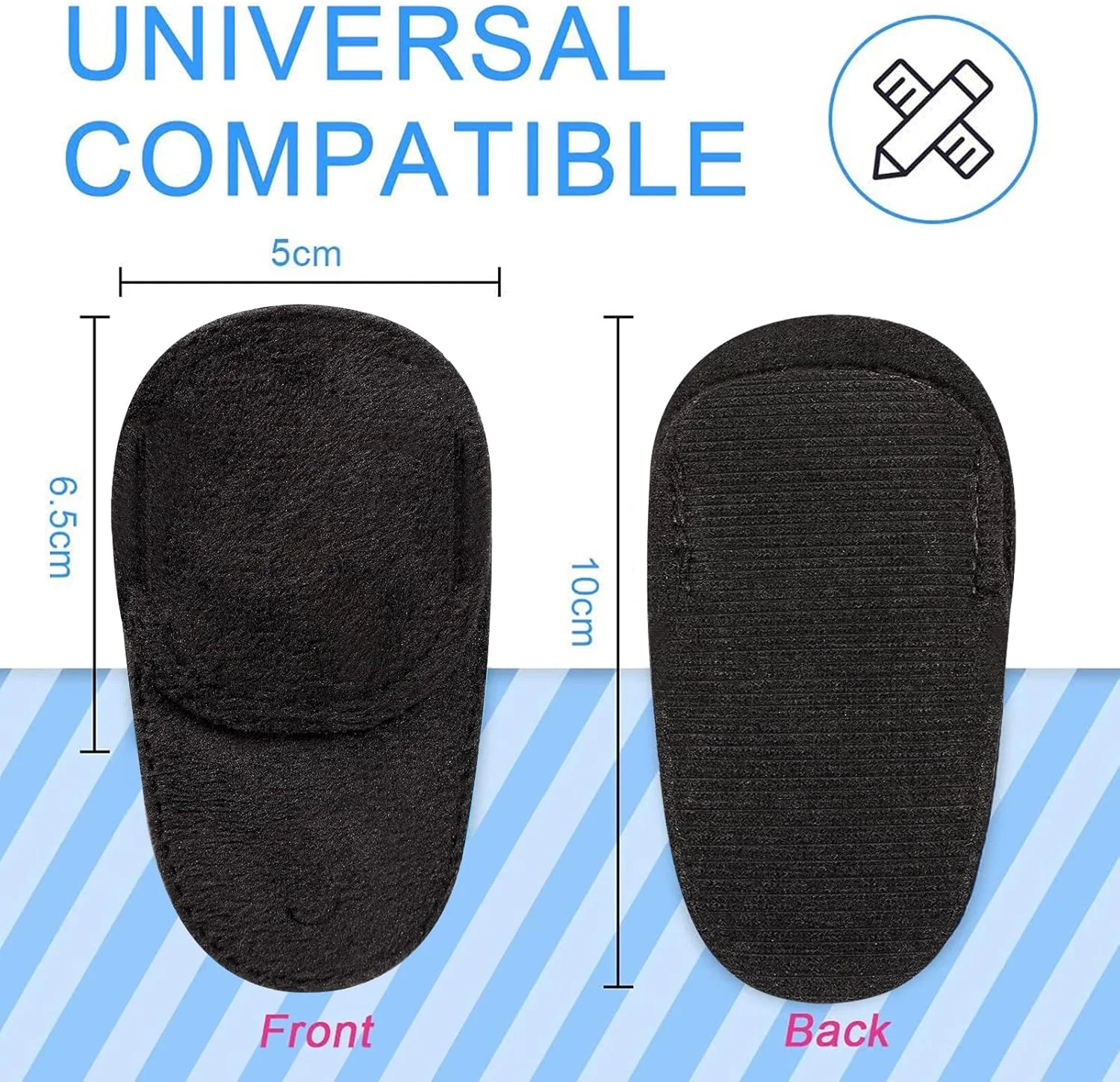 پَدهای چشمی مخملی برای کودکان (آبی، مشکی) - بسته 4 عددی، مناسب برای عینک، درمان تنبلی چشم، استرابیسم و بعد از عمل