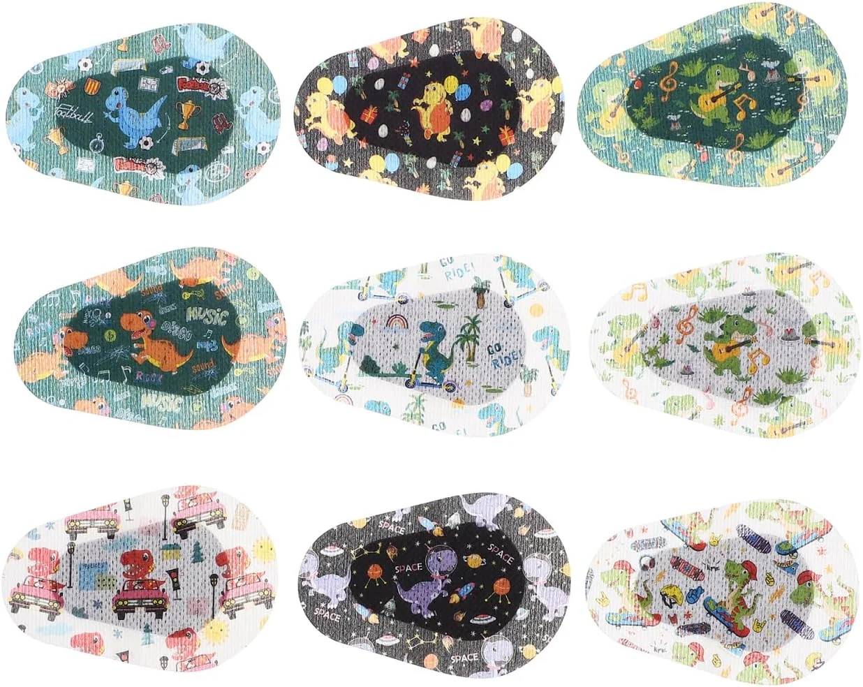 بسته 18 عددی پد چشمی، تنفس پذیر، نرم، سازگار با پوست با طرح های متنوع برای اصلاح آمبلیوپی و استرابیسم، راحت برای استفاده طولانی مدت در کودکان