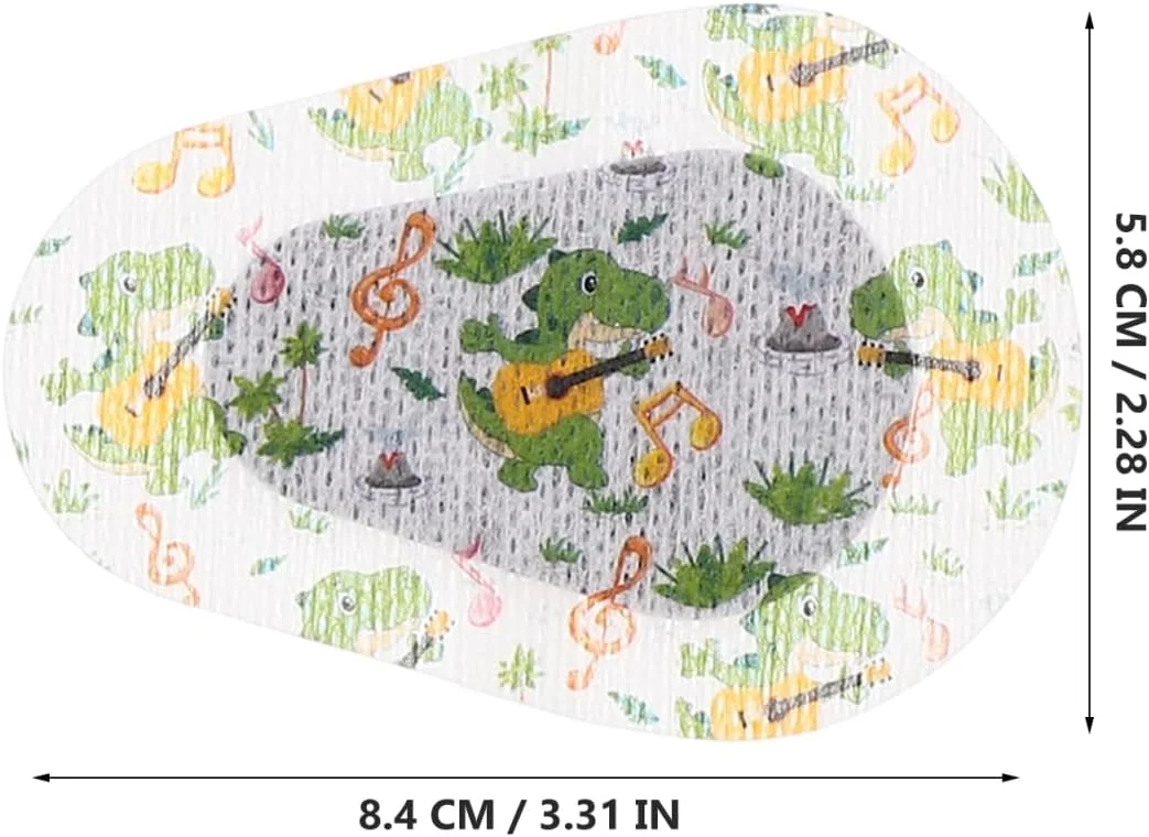 بسته 18 عددی پد چشمی، تنفس پذیر، نرم، سازگار با پوست با طرح های متنوع برای اصلاح آمبلیوپی و استرابیسم، راحت برای استفاده طولانی مدت در کودکان