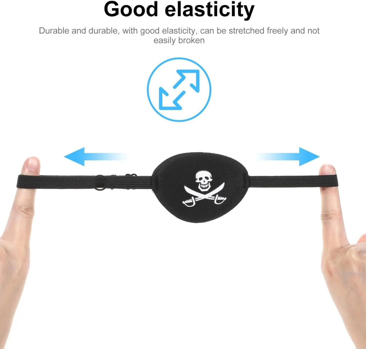 چشم بند دزد دریایی Ciieeo مشکی مناسب هالووین و مهمانی های دزدان دریایی