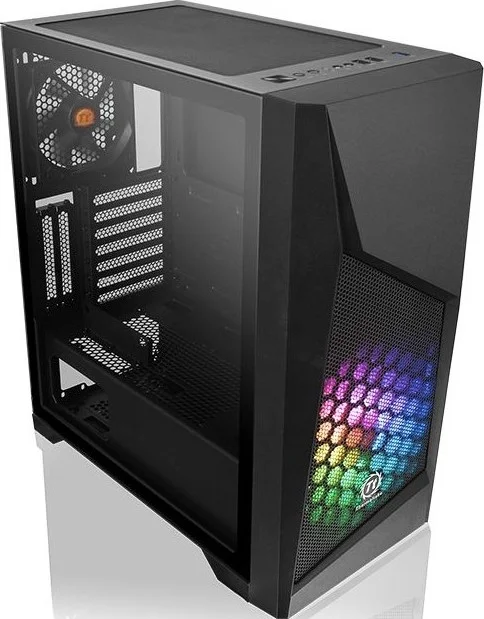 کیس Thermaltake Commander G32 TG ARGB، بدنه فولادی SPCC، شیشه حرارت دیده، (دارای یک فن ARGB 200 میلی‌متری و یک فن استاندارد 120 میلی‌متری) - مشکی | CA-1P2-00M1WN-00