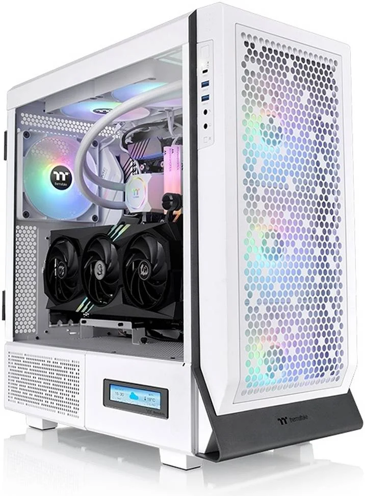 کیس کامپیوتر Thermaltake Ceres 500 TG ARGB Snow Mid Tower، جنس SPCC + شیشه حرارت دیده، پشتیبانی از رادیاتور تا 420 میلی متر، پشتیبانی از حداکثر 7 فن، فیلترهای قابل جابجایی، سفید برفی | CA-1X5-00M6WN-00