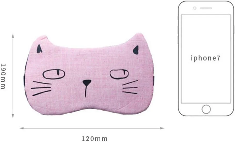 چشم بند خواب طرح گربه دوست داشتنی نرم مناسب سفر و محل کار به همراه کیسه یخ - صورتی
