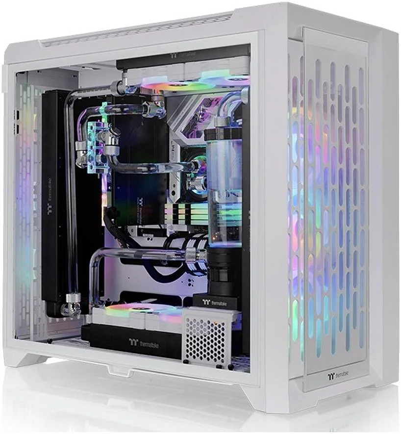 کیس کامپیوتر فول تاور Thermaltake CTE C750 TG ARGB Snow، جنس SPCC+ABS+شیشه حرارت دیده، پشتیبانی از رادیاتور تا 360 میلی‌متر (فقط AIO 420 میلی‌متری)، پشتیبانی از حداکثر 14 فن، سفید برفی | CA-1X6-00F6WN-01