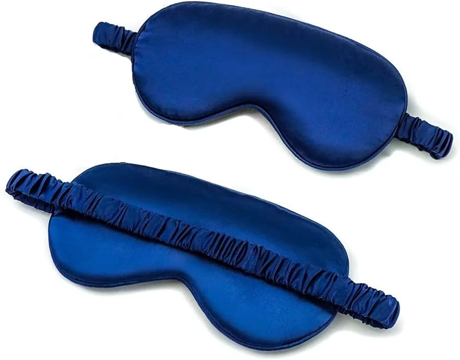 چشم بند ابریشمی توت AUGEN، ماسک خواب فوق العاده نرم و لطیف (آبی تیره) (8)