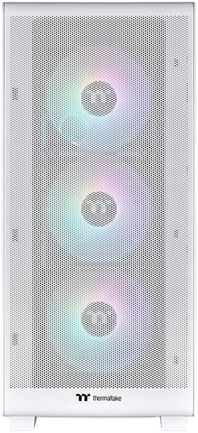 کیس کامپیوتر مید تاور Thermaltake S250 TG aRGB، دارای 4 فن از پیش نصب شده CT120 aRGB، پشتیبانی از رادیاتور تا 420 میلی متر و 11 فن، پنل شیشه ای حرارت دیده 4 میلی متری، جنس SPCC، سفید | CA-1Y6-00M6WN-00