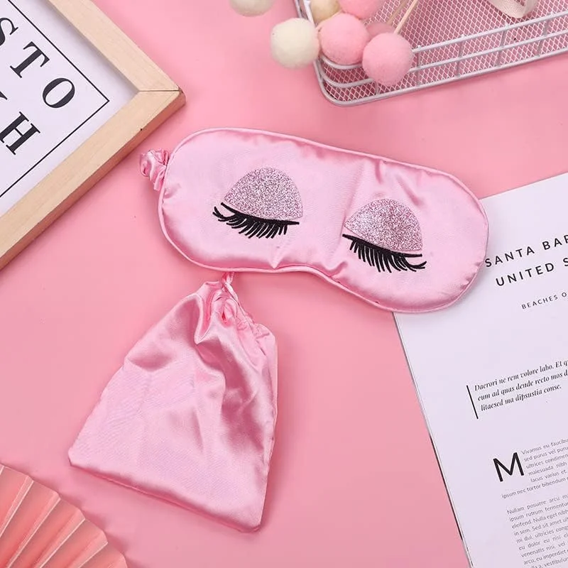 چشم بند خواب JJLFresheners، چشم بند ساتن ابریشمی نرم و لطیف و قابل تنفس با بند الاستیک برای زنان و دختران