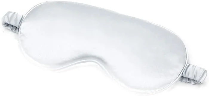 چشم بند ابریشم توت AUGEN، ماسک خواب فوق العاده نرم و پوشش چشم (15، نقره ای، بسته 1 عددی)