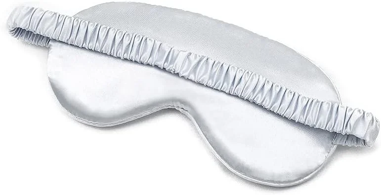 چشم بند ابریشم توت AUGEN، ماسک خواب فوق العاده نرم و پوشش چشم (15، نقره ای، بسته 1 عددی)