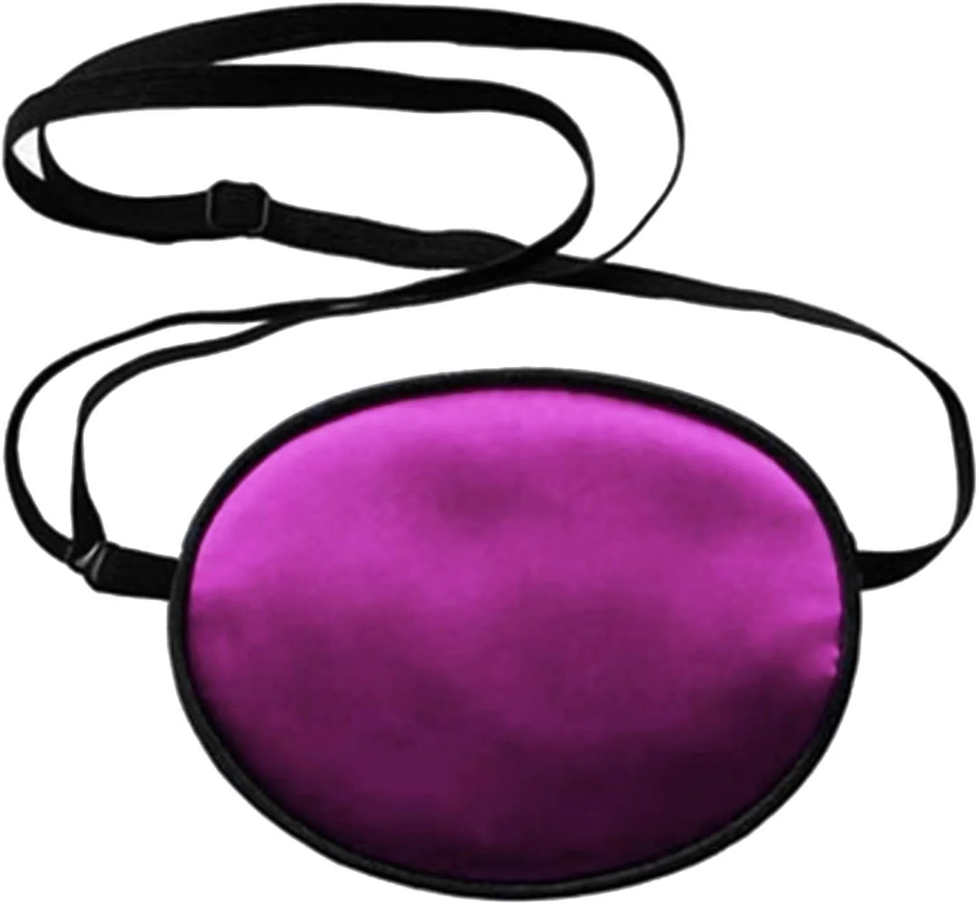 چشم بند ابریشمی الاستیک، آمبلیوپی استرابیسم بدون نشتی، چشم بند تنبلی چشم قابل تنظیم، نرم و راحت، چشم بند بهبود بینایی برای کودکان، 2 عدد (مشکی و صورتی)