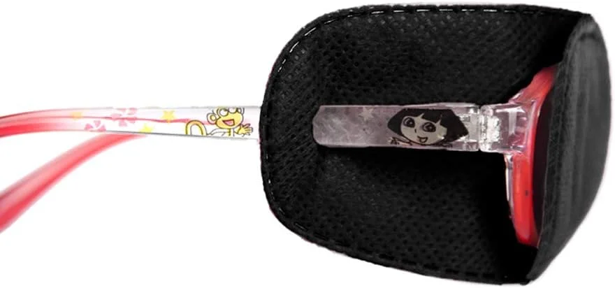 چشم بند آمبلیوپی لاسنرس‌ام، 18 عدد، چشم بند تنبلی چشم، چشم بندهای ضعیف، چشم بند برای درمان استرابیسم و تنبلی چشم برای کودکان (آبی، قرمز، مشکی)