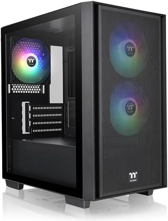 کیس Thermaltake Versa H16 TG ARGB Micro Tower، دارای 3 فن 120 میلیمتری ARGB با بلبرینگ هیدرولیک از پیش نصب شده، پشتیبانی از رادیاتور تا 280 میلیمتر و 5 فن، پنل جلویی مشبک، مشکی | CA-1Y8-00S1WN-02 کیس Thermaltake Versa H16 TG ARGB Micro Tower، دارای 3 فن 120 میلیمتری ARGB با بلبرینگ هیدرولیک از پیش نصب شده، پشتیبانی از رادیاتور تا 280 میلیمتر و 5 فن، پنل جلویی مشبک، مشکی | CA-1Y8-00S1WN-02