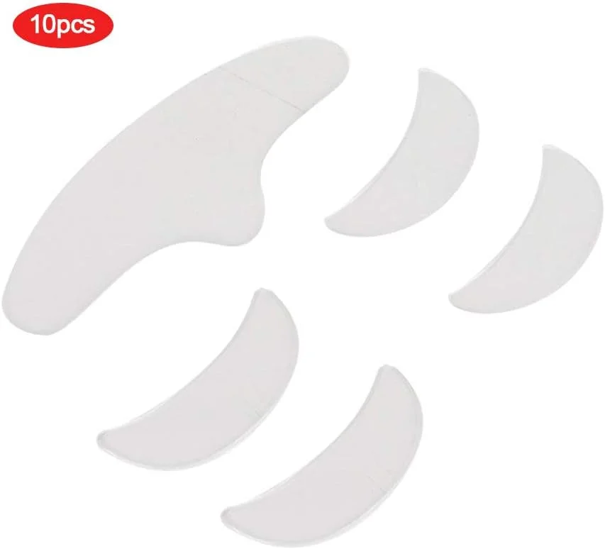 پد سیلیکونی ضد چروک اویای پوست، 5 عددی | اشکال مختلف قابل شستشو و استفاده مجدد برای پیشانی، چشم و صورت، ضد پیری برای جلوگیری و رفع چین و چروک، خطوط ریز و لیفت پوست