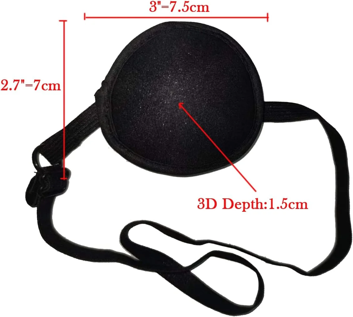 ۳ عدد چشم بند طبی قابل تنظیم برای بزرگسالان، مناسب برای درمان تنبلی چشم، چشم چپ و راست، لباس مبدل