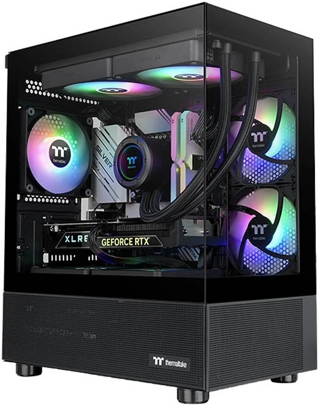 کیس کامپیوتر Thermaltake View 170 TG ARGB M-ATX، دارای 3 فن 120 میلیمتری ARGB Lite از پیش نصب شده، پشتیبانی از رادیاتور تا 280 میلیمتر و 7 فن، رابطهای USB 3.0 x2، HD Audio x1، مشکی | CA-1Z4-00M1WN-00 کیس کامپیوتر Thermaltake View 170 TG ARGB M-ATX، دارای 3 فن 120 میلیمتری ARGB Lite از پیش نصب شده، پشتیبانی از رادیاتور تا 280 میلیمتر و 7 فن، رابطهای USB 3.0 x2، HD Audio x1، مشکی | CA-1Z4-00M1WN-00