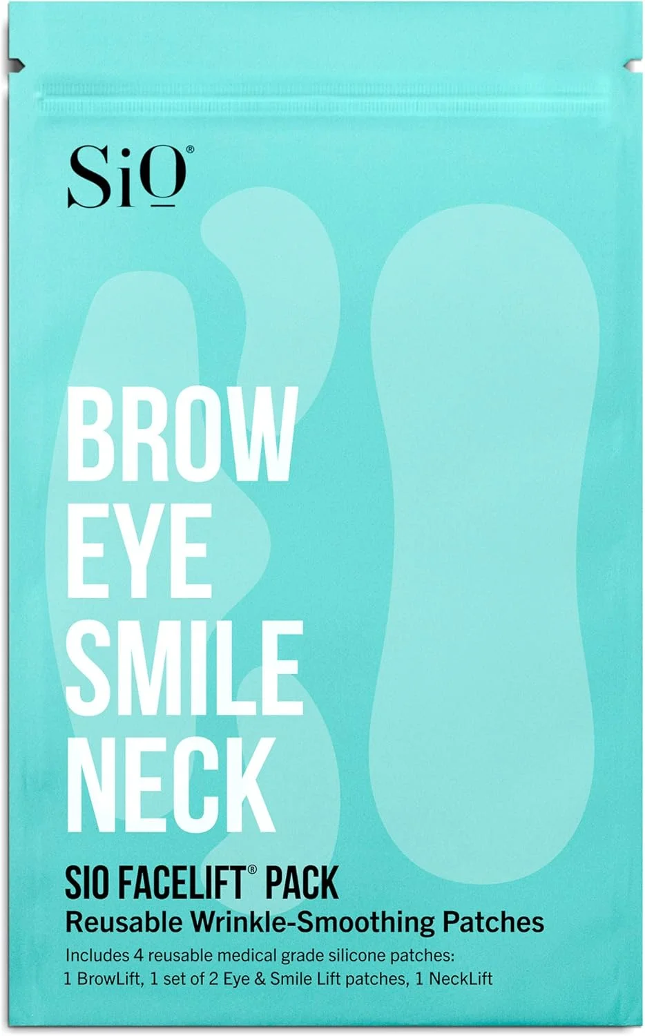 پدهای سیلیکونی رفع چروک صورت SiO Beauty - پدهای ضد چروک برای گردن، پیشانی، چشم و خط خنده، پدهای صاف کننده سیلیکونی برای خطوط ریز و چروک در طول شب