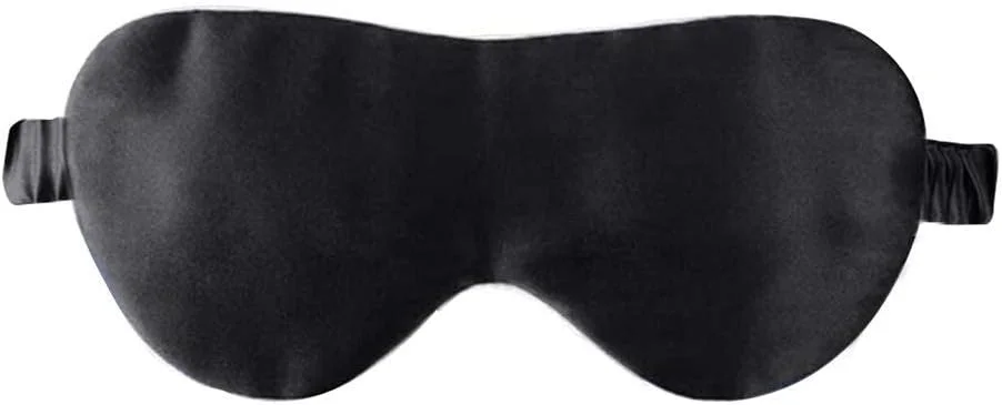 ماسک خواب ابریشمی لوکس Aroy، ماسک چشم 100% ابریشم توت (مشکی)