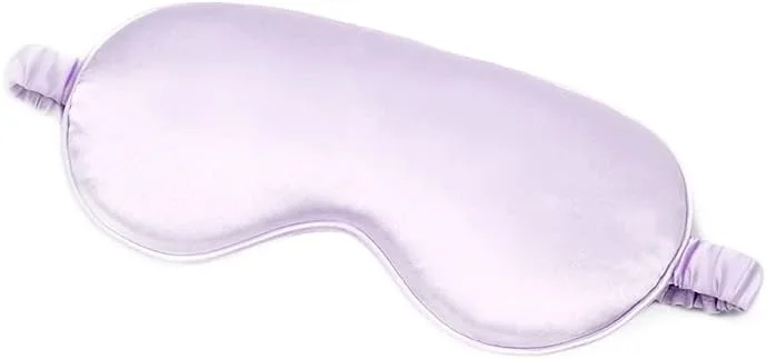چشم بند خواب ماسک چشم ابریشم توت فرنگی AUGEN، فوق العاده نرم و لطیف (بنفش 2) (12)