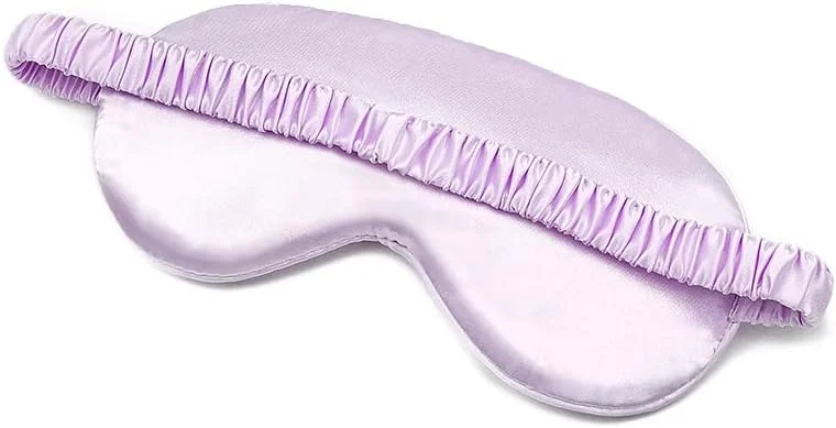 چشم بند خواب ماسک چشم ابریشم توت فرنگی AUGEN، فوق العاده نرم و لطیف (بنفش 2) (12)