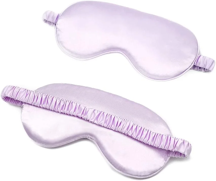 چشم بند خواب ماسک چشم ابریشم توت فرنگی AUGEN، فوق العاده نرم و لطیف (بنفش 2) (12)