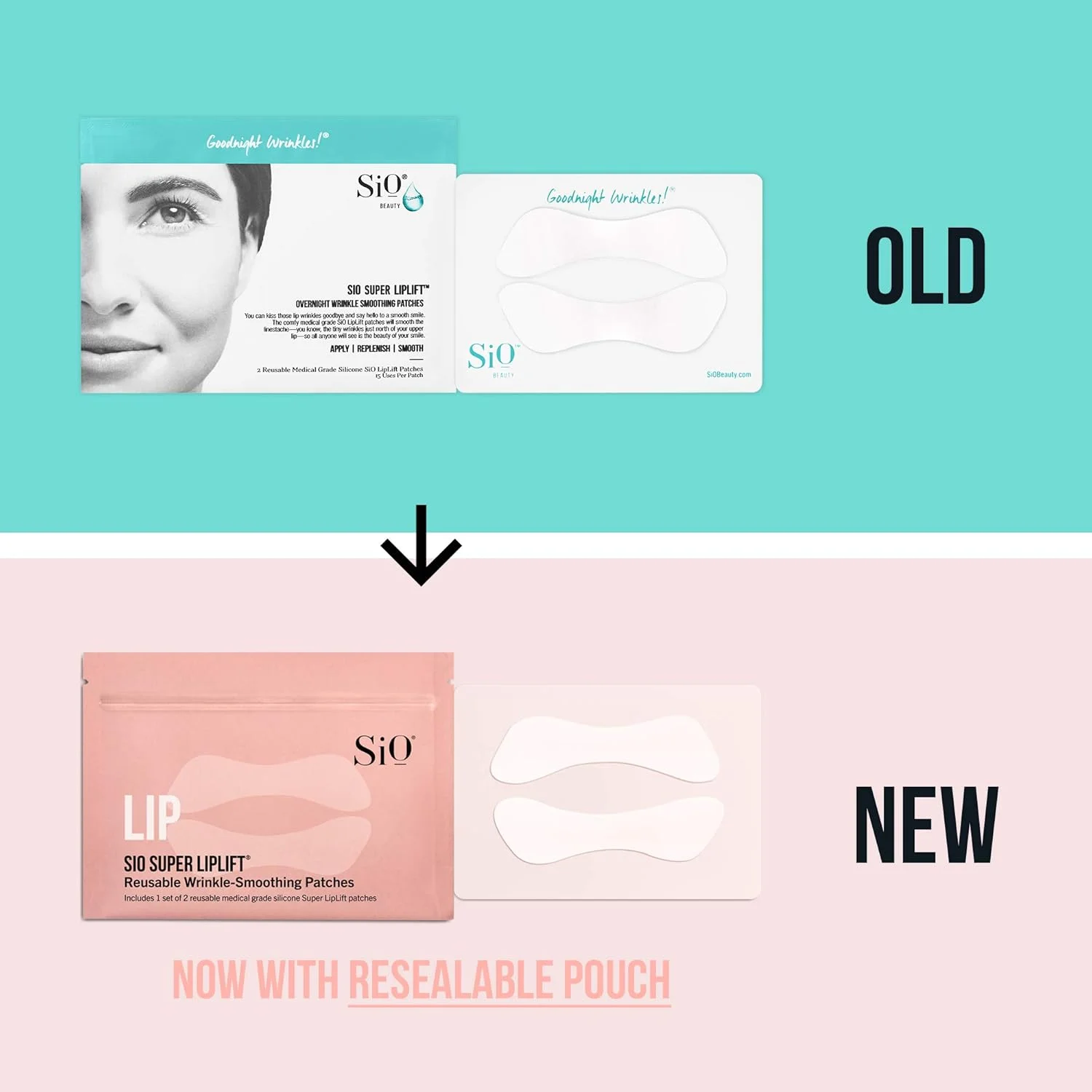 پدهای سیلیکونی رفع چروک صورت SiO Beauty - پدهای ضد چروک برای گردن، پیشانی، چشم و خط خنده، پدهای صاف کننده سیلیکونی برای خطوط ریز و چروک در طول شب