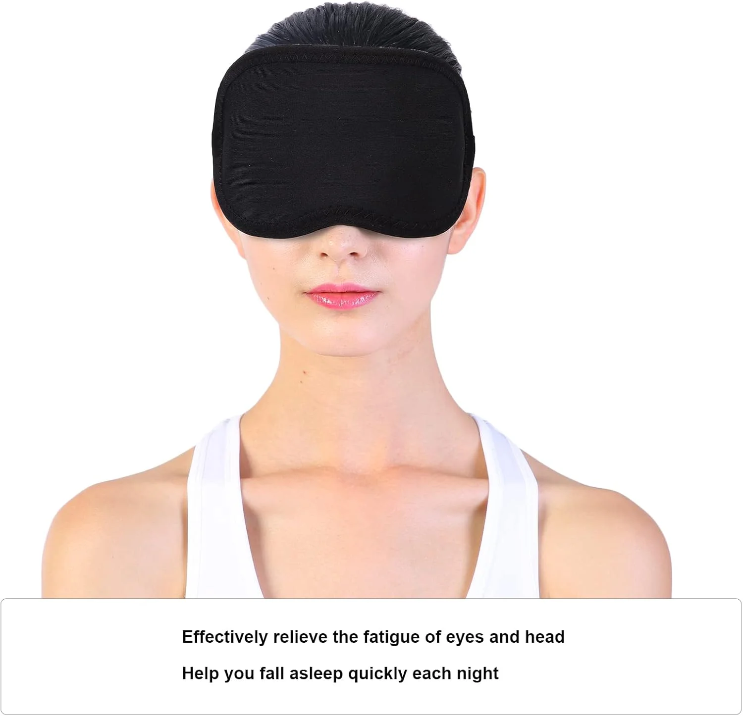 ماسک چشم خواب، ماسک خواب پنبه ای اُخرایی تورمالین، کمک به رفع خستگی، خواب عمیق، قابلیت تنظیم سفتی، تسکین خستگی چشم و سر