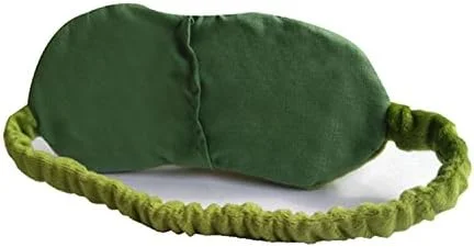 ماسک خواب سه بعدی چشم، ماسک خواب پشمی طرح صورت بامزه و فانتزی کارتونی قورباغه، پوشش چشم، ماسک شب، ماسک مسافرتی (سبز)