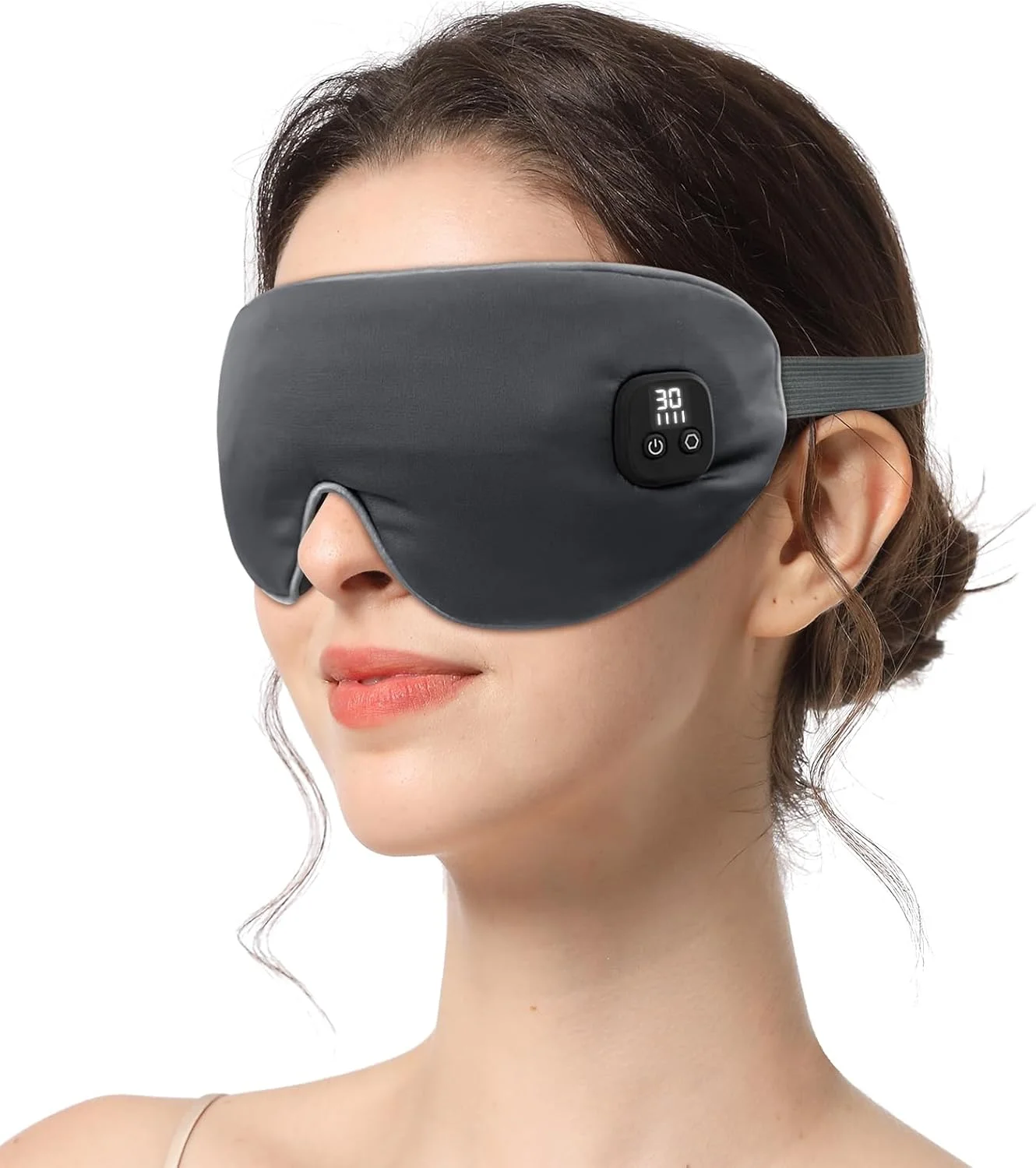 ماسک چشم گرمایشی، کمپرس گرم چشم بدون سیم برای التهاب پلک، شالازیون و اختلال عملکرد غدد میبومین، پد گرم کننده چشم قابل شستشو و جداشدنی برای خشکی چشم، 4 سطح دما و 4 سطح تایمر