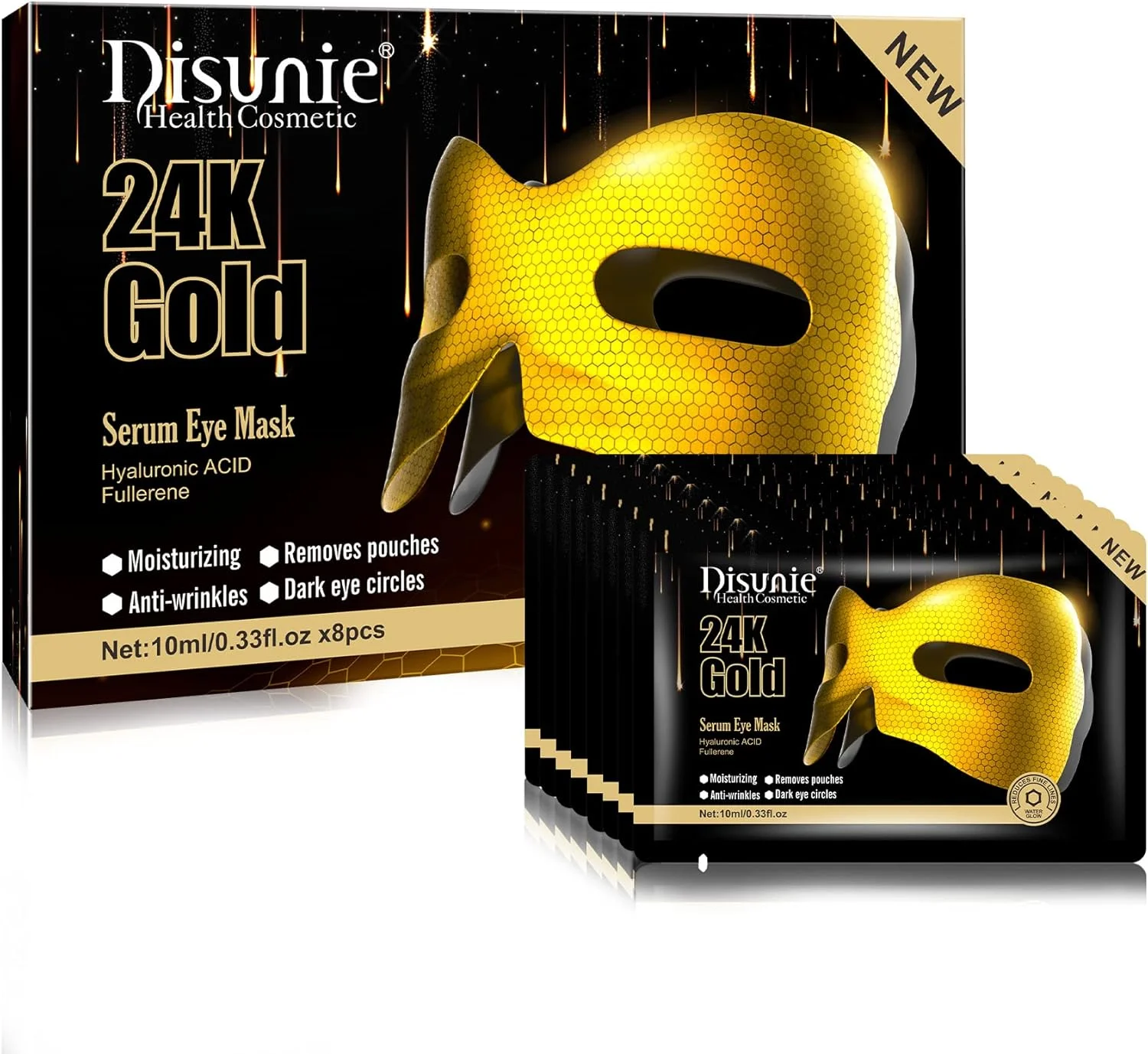 ماسک دور چشم سرم طلای 24 عیار 8 عددی