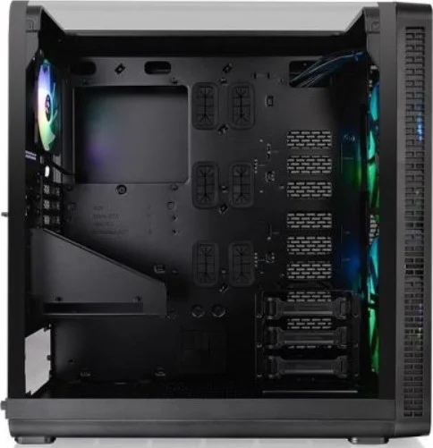 کیس کامپیوتر Thermaltake View 37 با نورپردازی ARGB و قابلیت همگام‌سازی با مادربرد، E-ATX Mid Tower، دارای 3 فن ARGB 5V با قابلیت همگام‌سازی با مادربرد، از پیش نصب شده، مشکی | CA-1J7-00M1WN-04