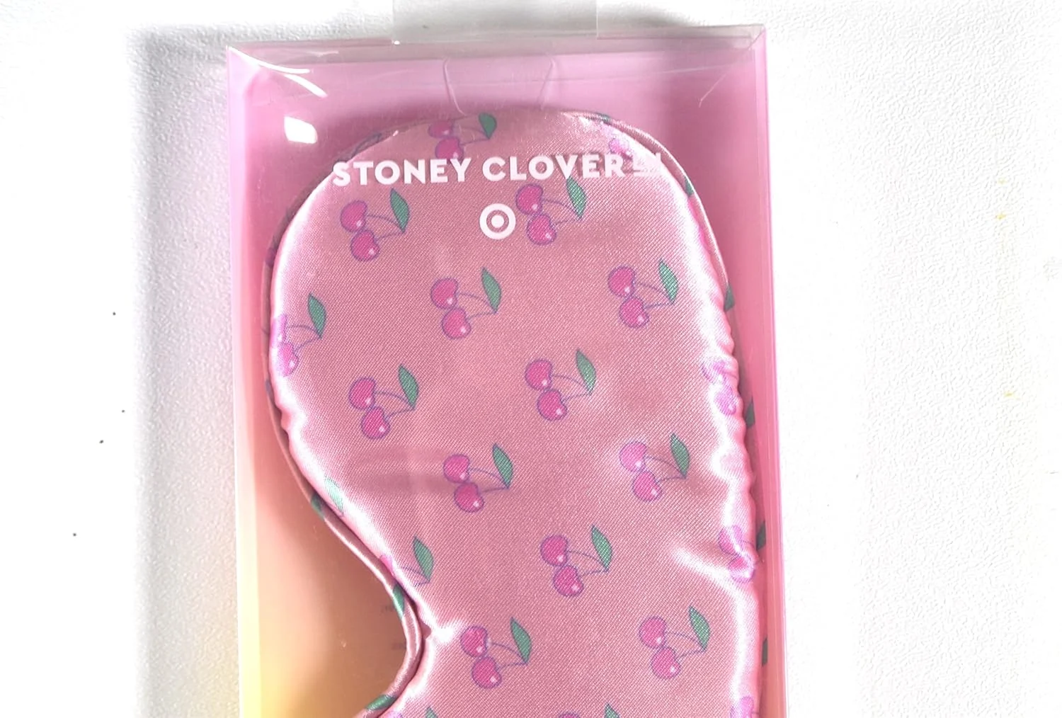 چشم بند خواب طرح گیلاس صورتی