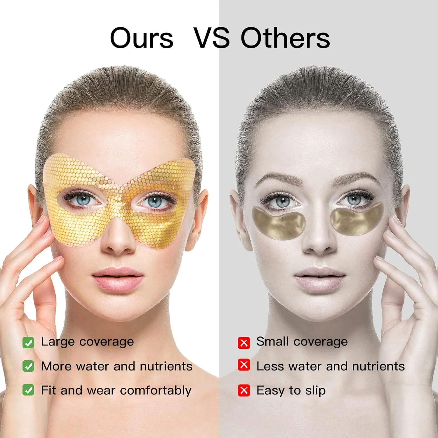 ماسک دور چشم سرم طلای 24 عیار 8 عددی ماسک دور چشم سرم طلای 24 عیار 8 عددی