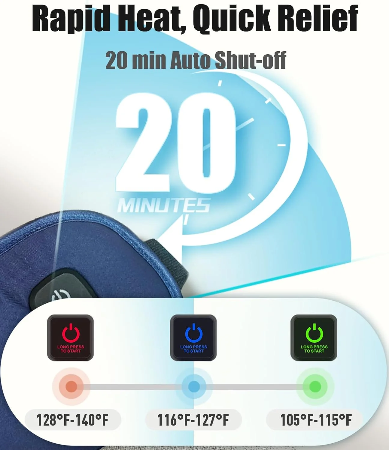 ماسک چشم گرمایشی - کمپرس گرمایشی بی سیم برای تسکین خشکی چشم، بهبود خواب، رفع خستگی چشم، پد گرم کننده برقی چشم برای مسافرت با هواپیما، قابل شستشو (سرمه ای)