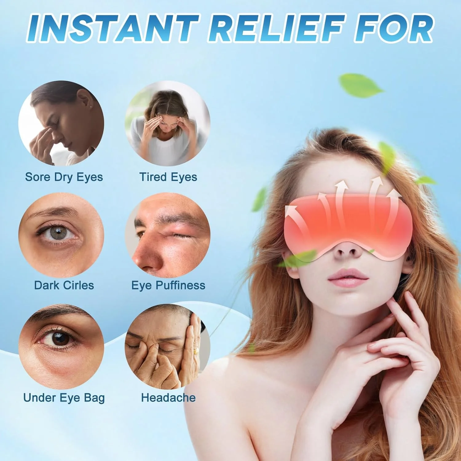 بسته 2 عددی ماسک چشم ژلی خنک کننده، ماسک چشم سرد قابل استفاده مجدد برای خواب، کمپرس گرم و سرد، پدهای یخی برای پف، حلقه های تیره، خشکی چشم، سردرد، رفع استرس (صورتی/خاکستری)