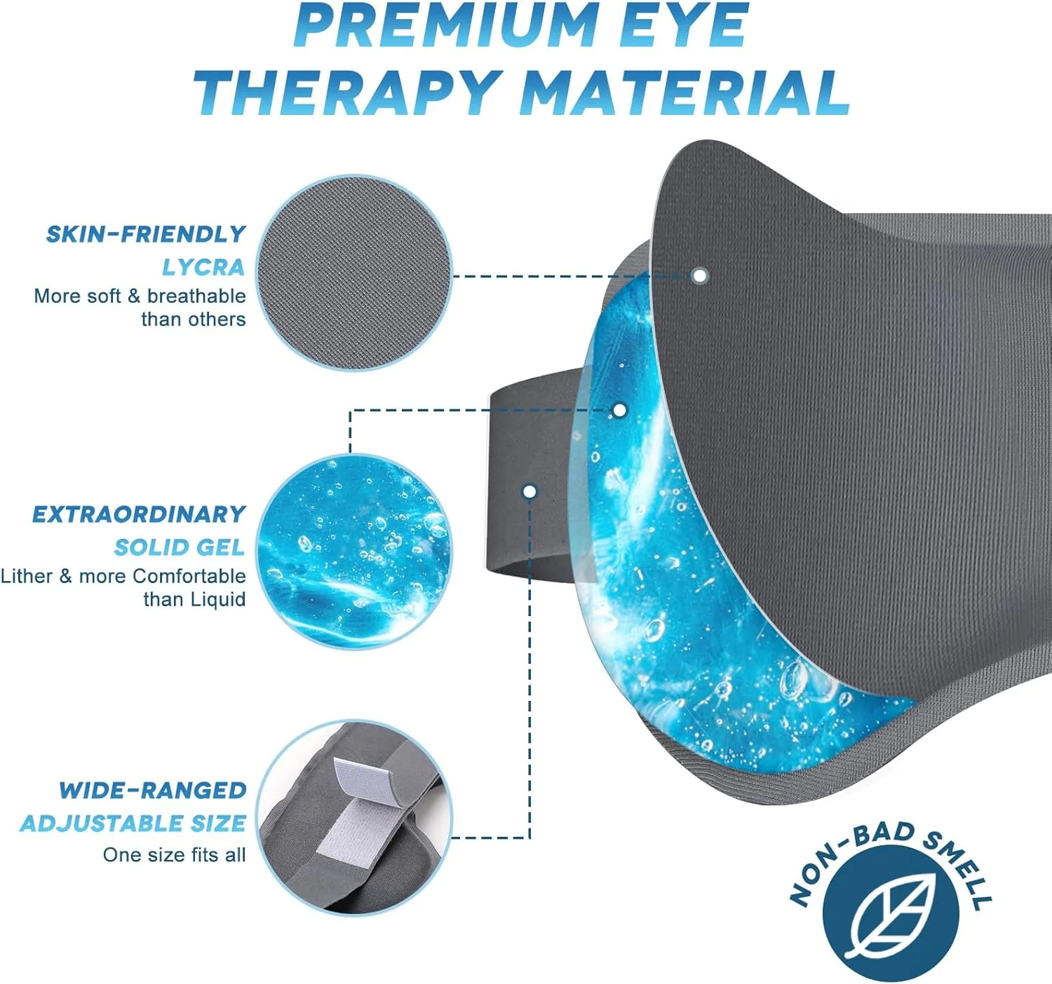 بسته 2 عددی ماسک چشم ژلی خنک کننده، ماسک چشم سرد قابل استفاده مجدد برای خواب، کمپرس گرم و سرد، پدهای یخی برای پف، حلقه های تیره، خشکی چشم، سردرد، رفع استرس (صورتی/خاکستری)