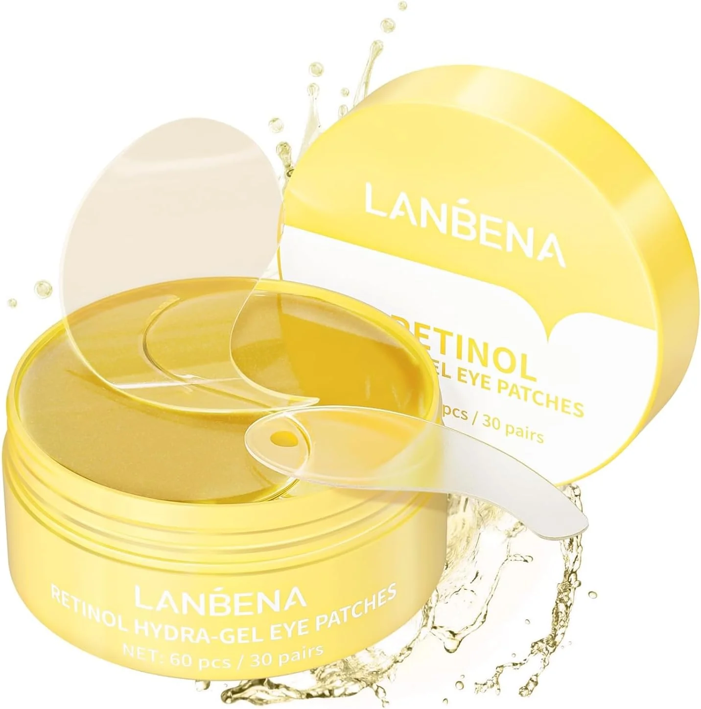 پچ دور چشم رتینول لانبنا، ضد چروک، کاهش تیرگی و روشن کننده پوست زیر چشم، محو کننده پف