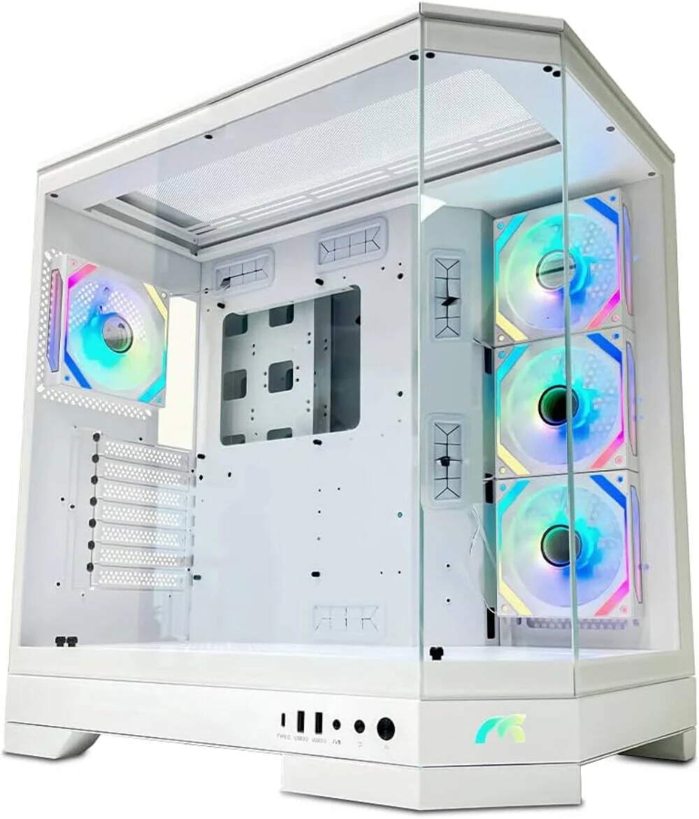 کیس فول تاور Tortox Prism ATX، دارای 7 فن 120 میلیمتری ARGB PWM از پیش نصب شده، پشتیبانی از رادیاتور تا 360 میلیمتری و پشتیبانی از 10 فن، پنل شیشه ای حرارت دیده سه گانه، اتصال مفصلی O-Screw، جنس SPCC، سفید | PRISMW کیس فول تاور Tortox Prism ATX، دارای 7 فن 120 میلیمتری ARGB PWM از پیش نصب شده، پشتیبانی از رادیاتور تا 360 میلیمتری و پشتیبانی از 10 فن، پنل شیشه ای حرارت دیده سه گانه، اتصال مفصلی O-Screw، جنس SPCC، سفید | PRISMW