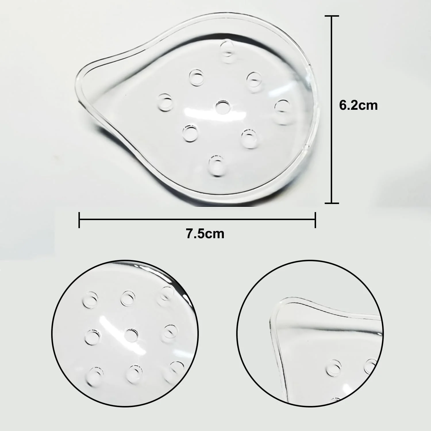 پد چشم پلاستیکی 9 سوراخه، ماسک چشم شفاف متخلخل، لوازم مراقبت از چشم تهویه دار برای بزرگسالان و کودکان، 6 عدد