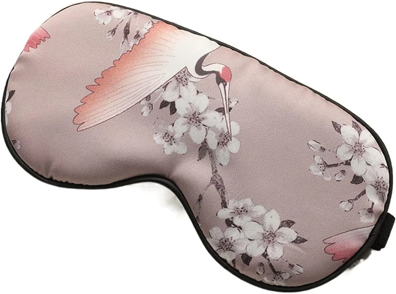 ماسک چشم ابریشمی برای خواب، پوشش ماسک چشم برای چاپ، چشم بند طرح درنا، ماسک خواب شبانه قابل حمل، نرم و آرامش بخش