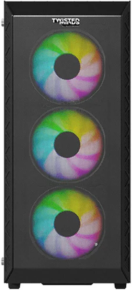 کیس کامپیوتر گیمینگ مید تاور Twisted Minds 03 Apex، پنل جلویی مشبک و پنل کناری شیشه حرارت دیده، 3 فن 120 میلیمتری ARGB، قابلیت نصب رادیاتور تا 420 میلیمتر، USB 3.0 USB Type-C + HD، مشکی | TM-GM-I-B کیس کامپیوتر گیمینگ مید تاور Twisted Minds 03 Apex، پنل جلویی مشبک و پنل کناری شیشه حرارت دیده، 3 فن 120 میلیمتری ARGB، قابلیت نصب رادیاتور تا 420 میلیمتر، USB 3.0 USB Type-C + HD، مشکی | TM-GM-I-B